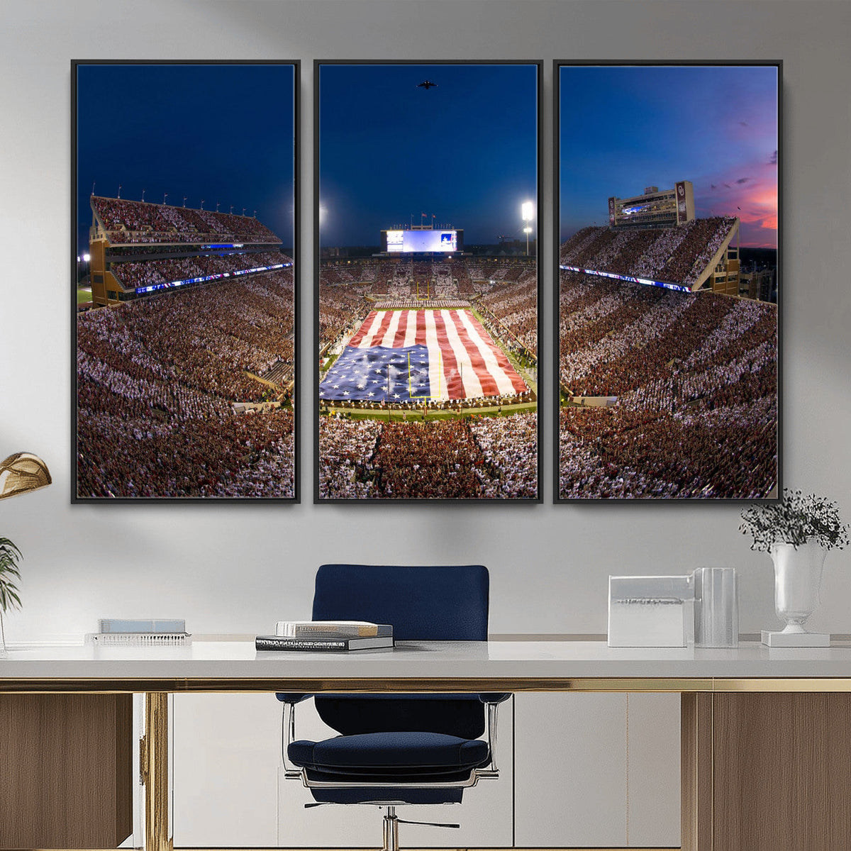 Oklahoma Sooners Memorial Stadium Wall Art Canvas Print