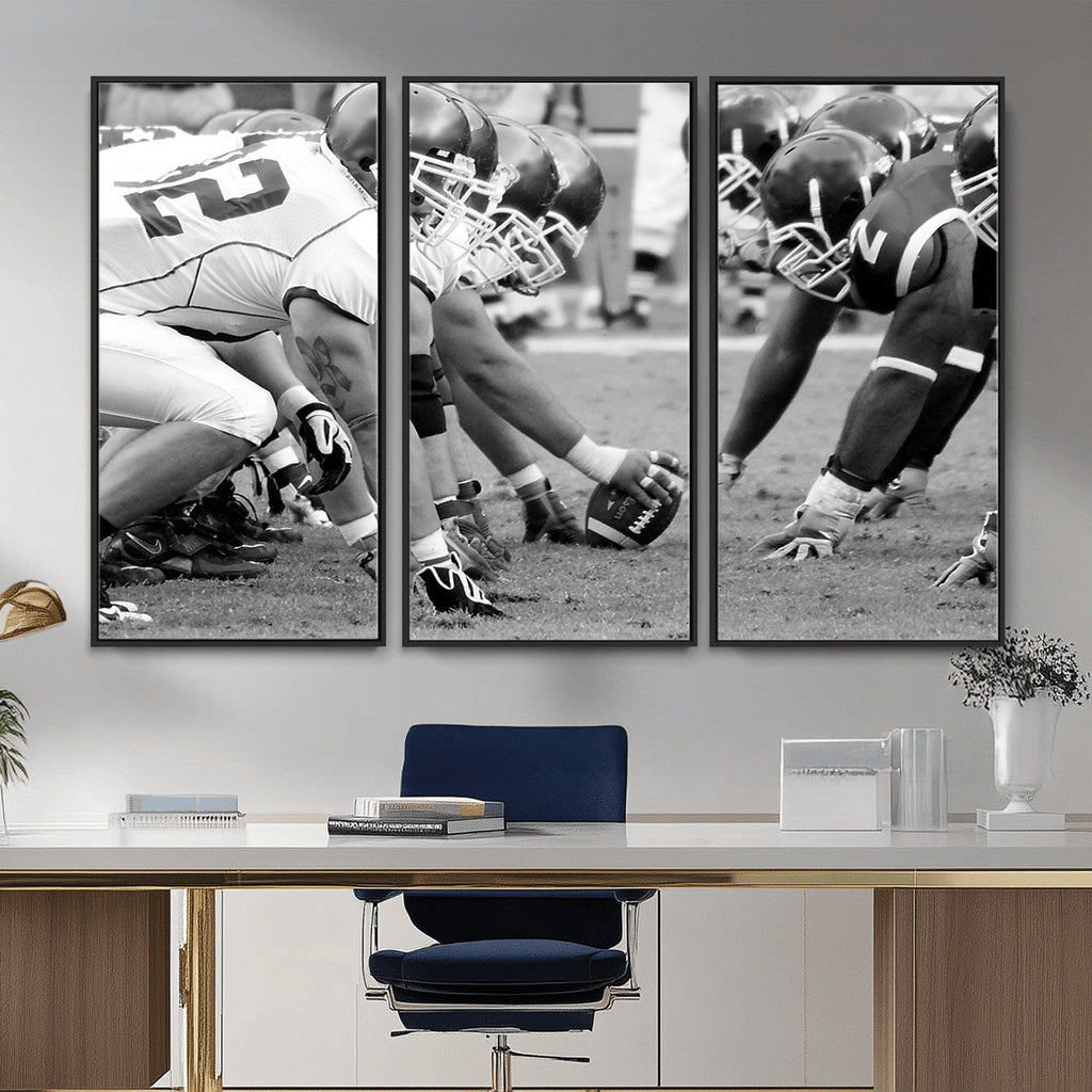 American Football Player Wall Art Canvas Print