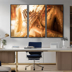 Buddha Statue Hands Wall Art Canvas Print