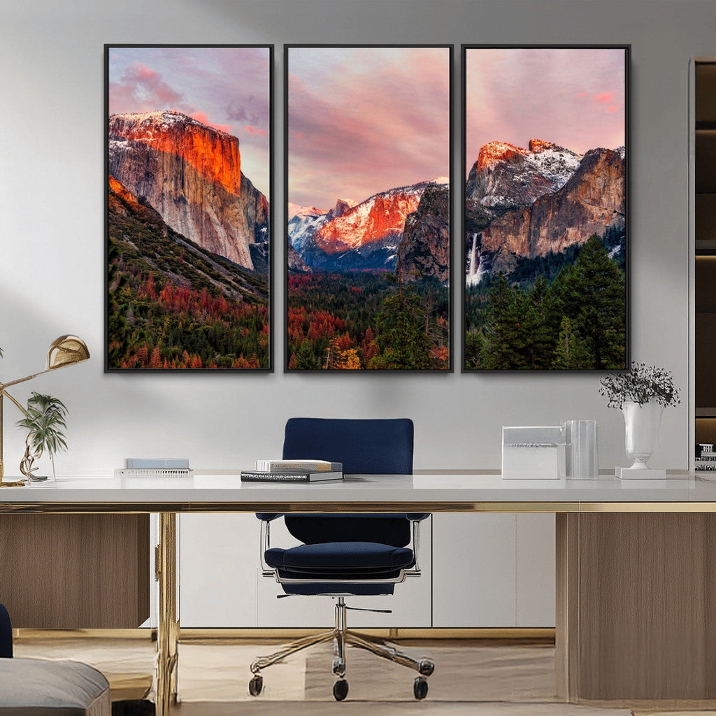 Yosemite Half Dome Wall Art Canvas Print El Capitan