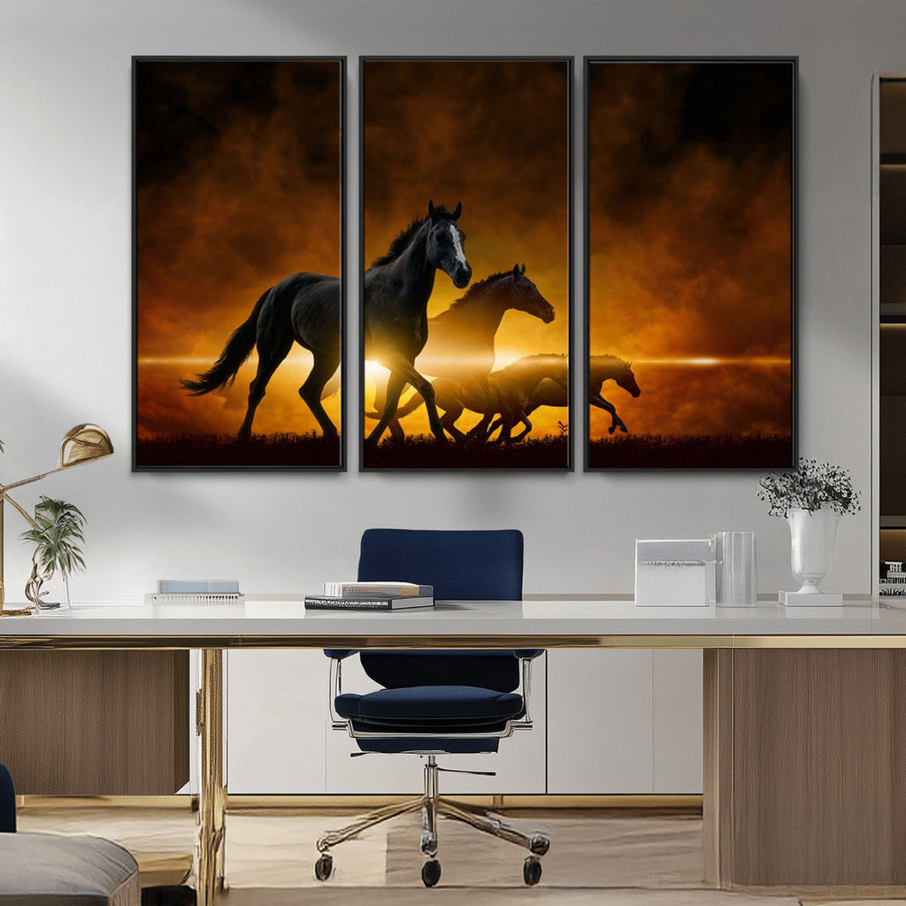 Horse Wall Art Canvas Print, Multi Panel Animal Canvas Print