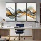 Abstract Wave Canvas Wall Art | Fluid Contemporary Elegance in Motion