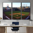 Colorado Rockies Coors Field Wall Art Canvas Print, MLB Baseball Stadium