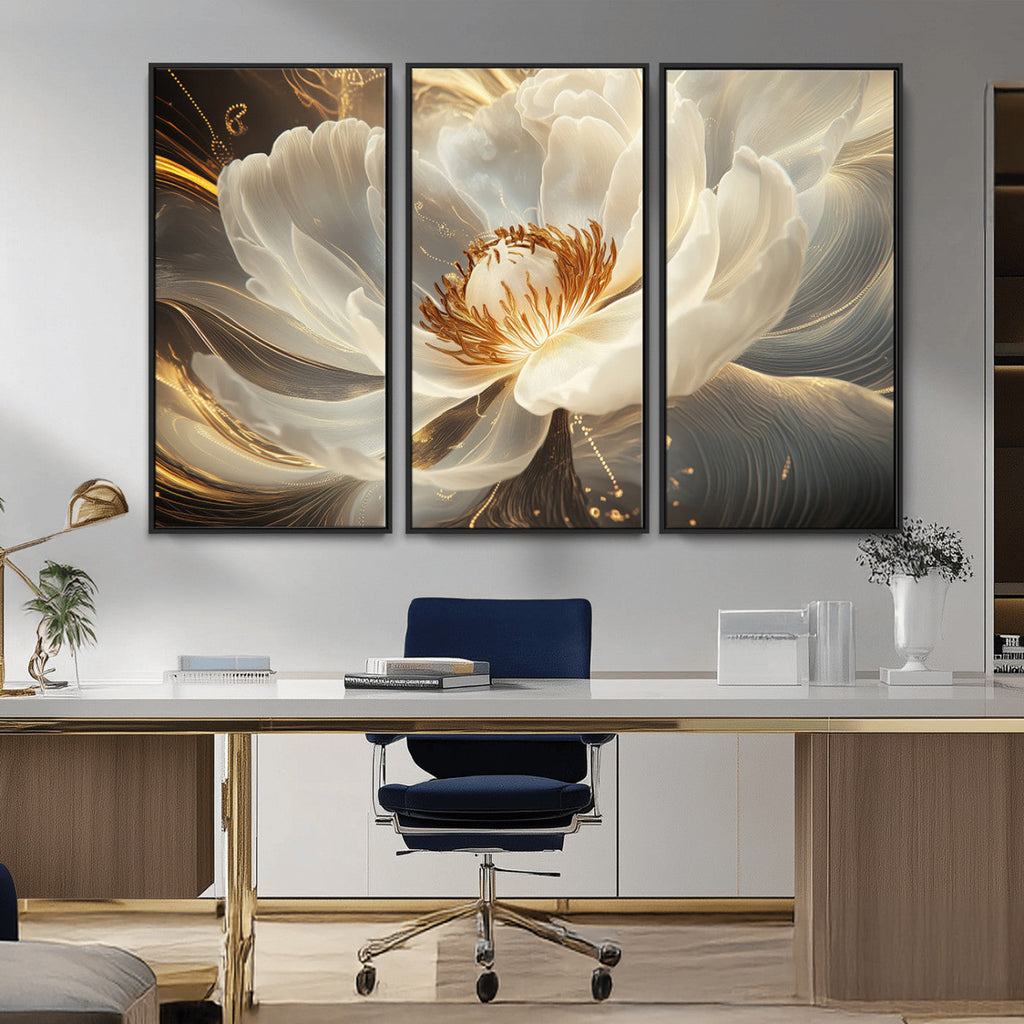 Abstract Floral Wall Art Canvas Print