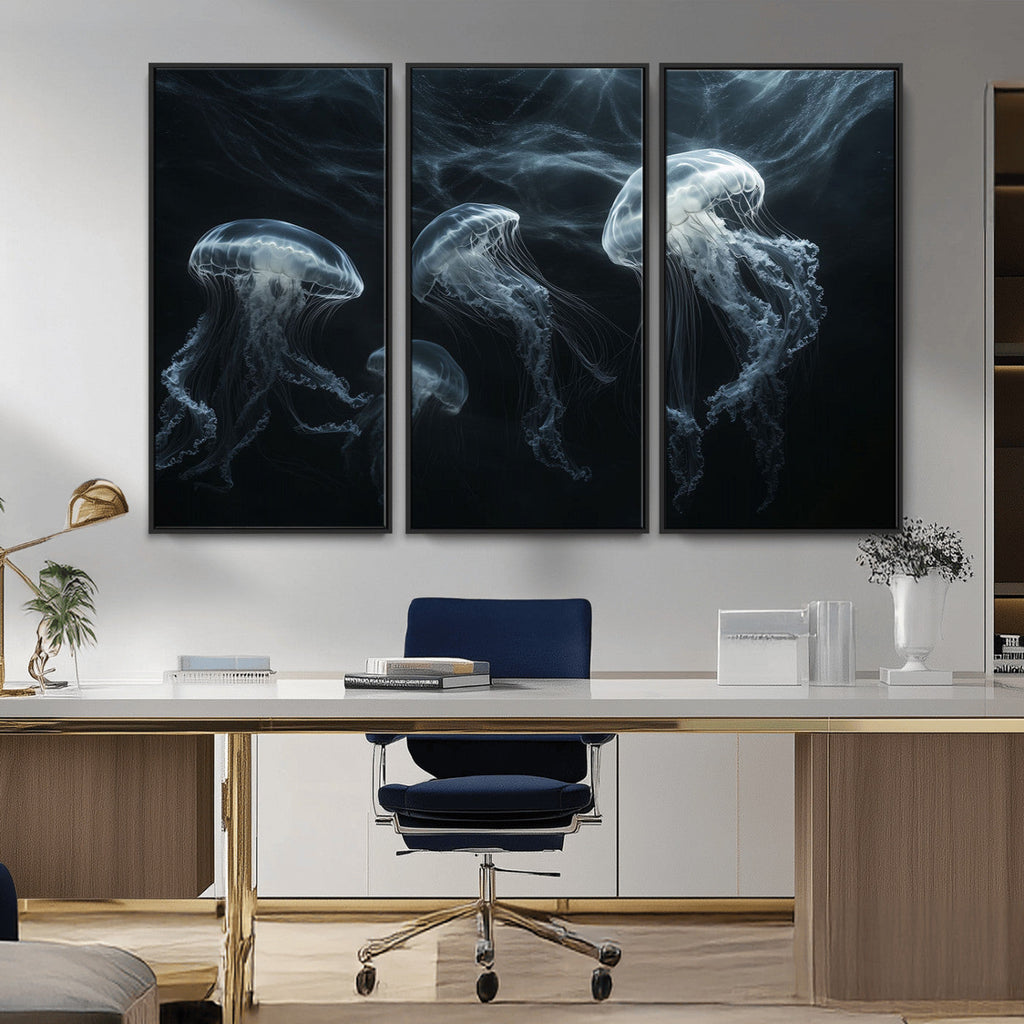 Jellyfish Wall Art Canvas Print, Elegant Wall Decor