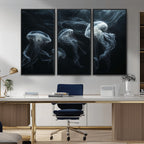 Jellyfish Wall Art Canvas Print, Elegant Wall Decor