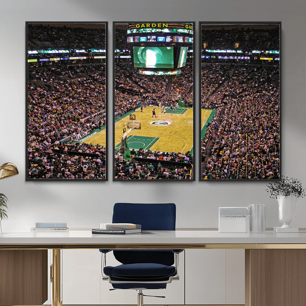 Celtics Game Versus The Timberwolves, Basketball Arena Wall Art
