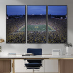 University of Michigan Wolverines Football Team Print, Ann Arbor, Home Bar Wall Decor