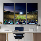 University of Michigan Wolverines Football Team Print, Ann Arbor, Extra Large Game Room Wall Decor