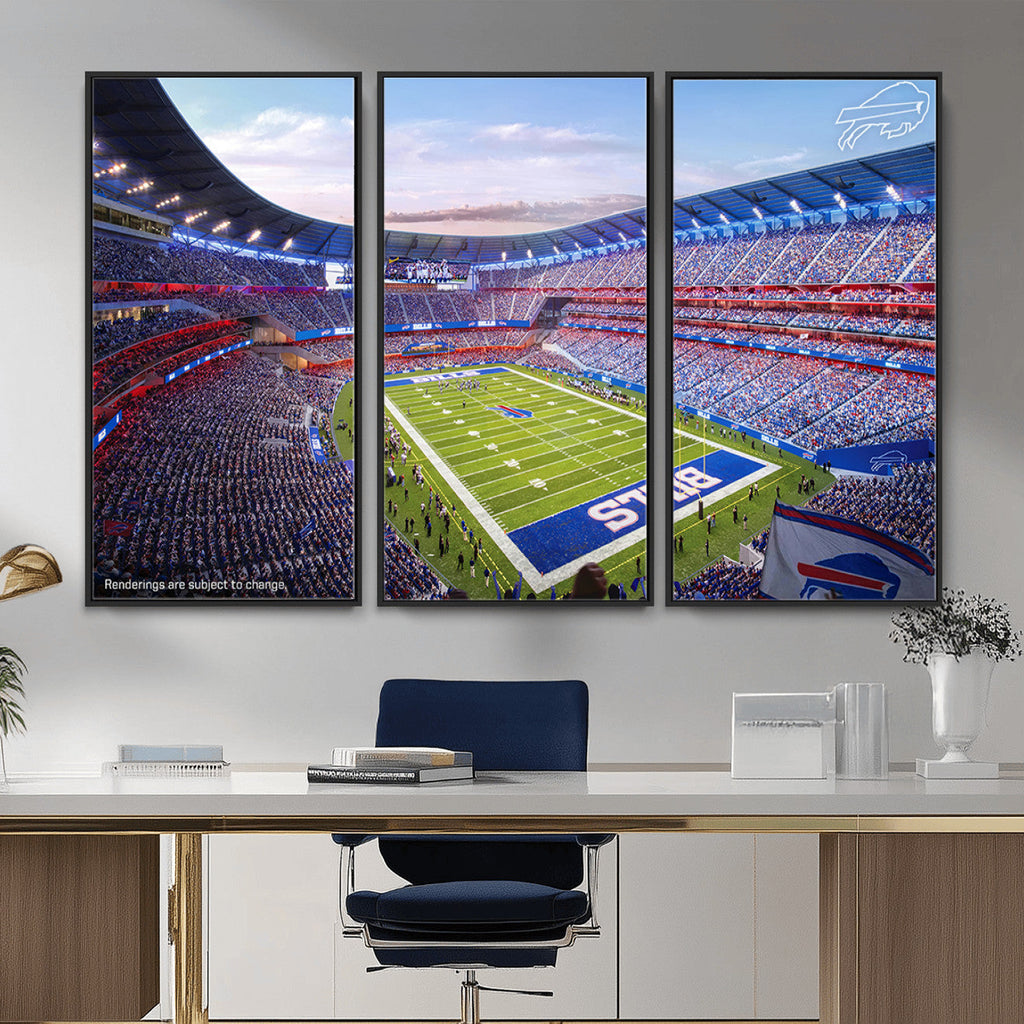 Buffalo Bills Football Team Print Canvas, Buffalo Highmark Stadium