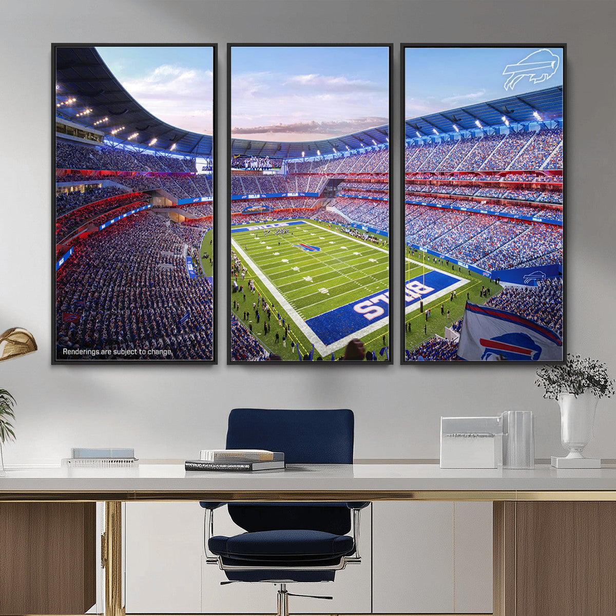 Buffalo Bills Football Team Print Canvas, Buffalo Highmark Stadium