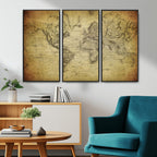 Push Pin World Map Canvas Print | Travel Tracker Wall Art