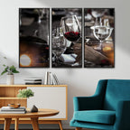 Red Wine and Glass Canvas Print