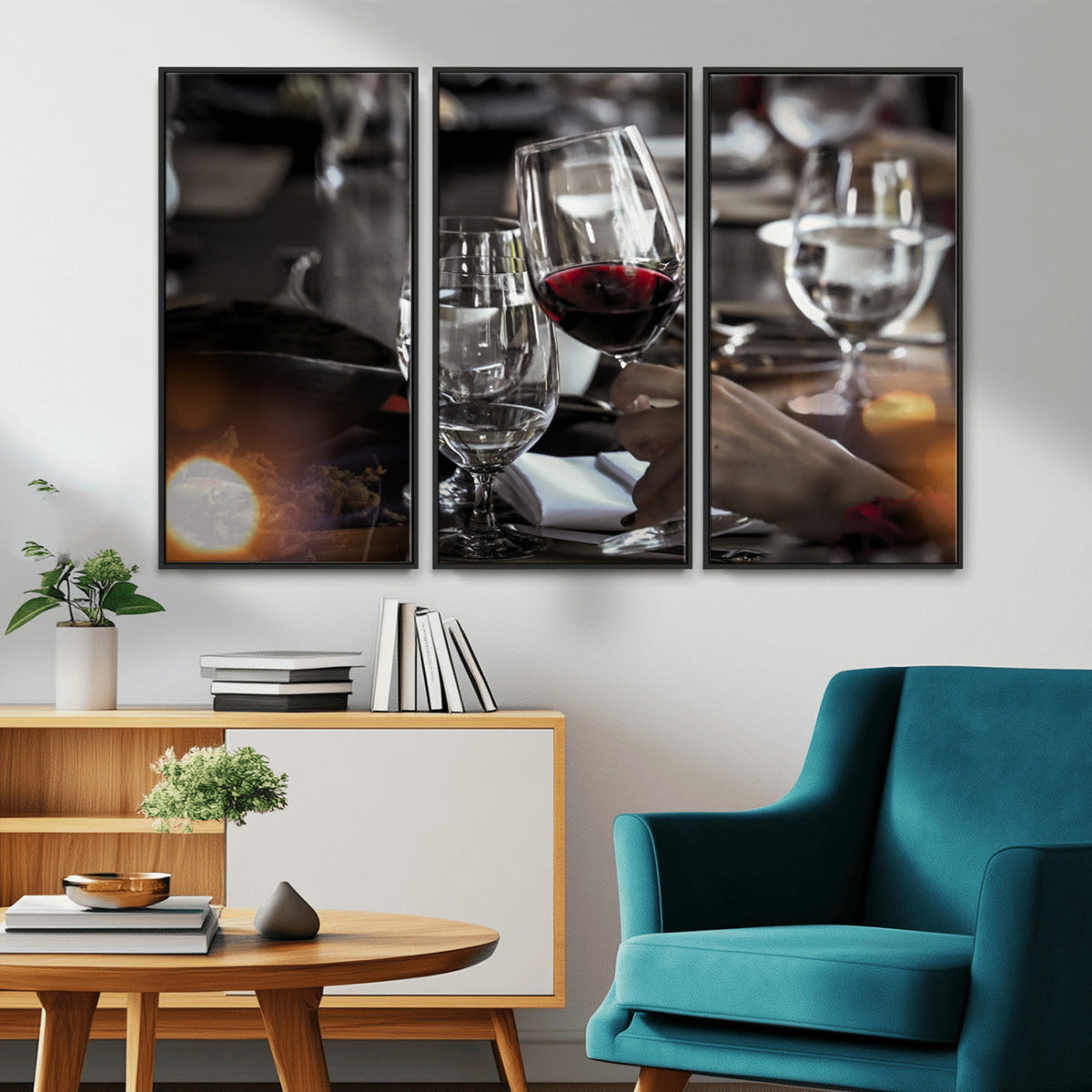 Red Wine and Glass Canvas Print
