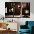 Red Wine and Bottle Canvas Print