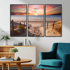 Sunset on the Sea Wall Art Canvas Print