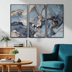 Multipanel Marble Fluid Effect Wall Art Abstract Canvas Wall Art Print