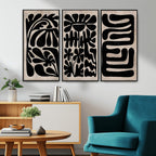 Canvas Print Wall Art Abstract Art Boho, Framed Boho Art