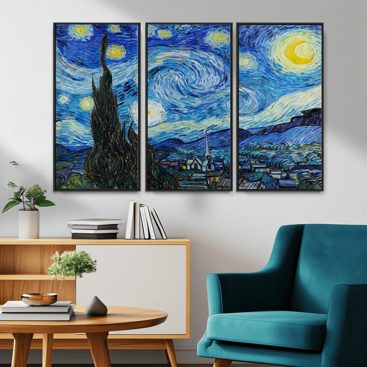 Vincent Van Gogh The Starry Night Abstract Wall Art Canvas Print