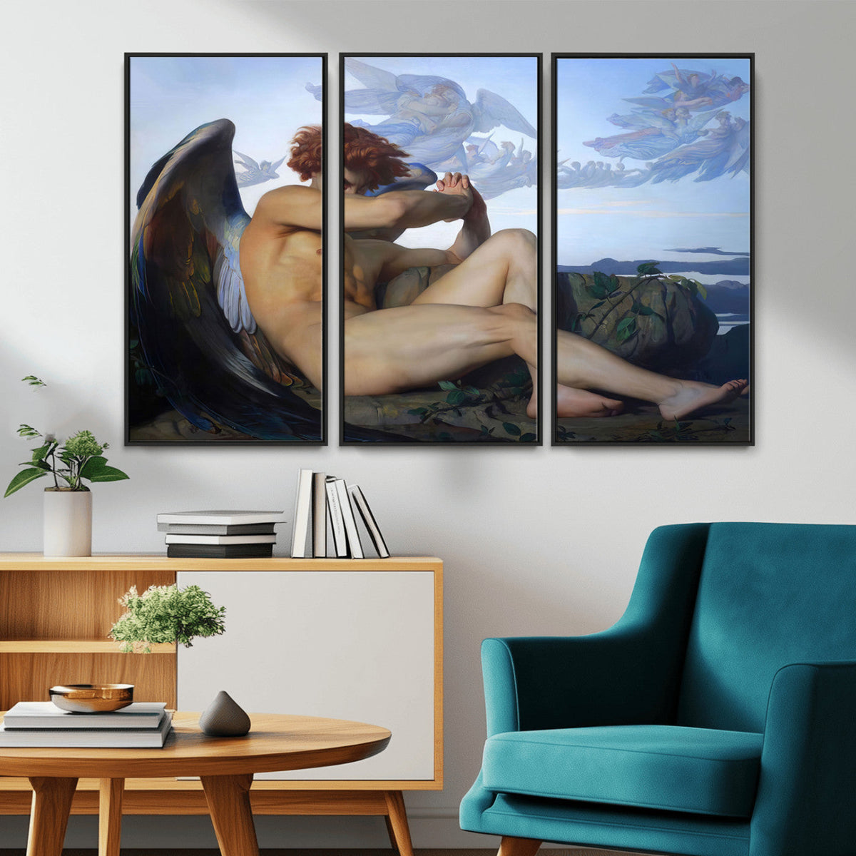 Fallen Angel Wall Art Canvas Print, Alexandre Cabanel Classic Art Reproduction