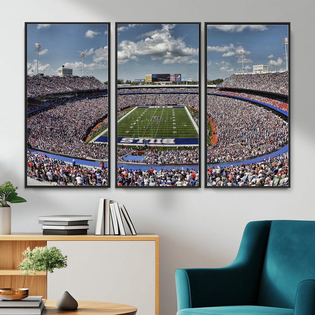 Buffalo Bills Highmark Stadium Wall Art Canvas Print, Bills Game Day Decor