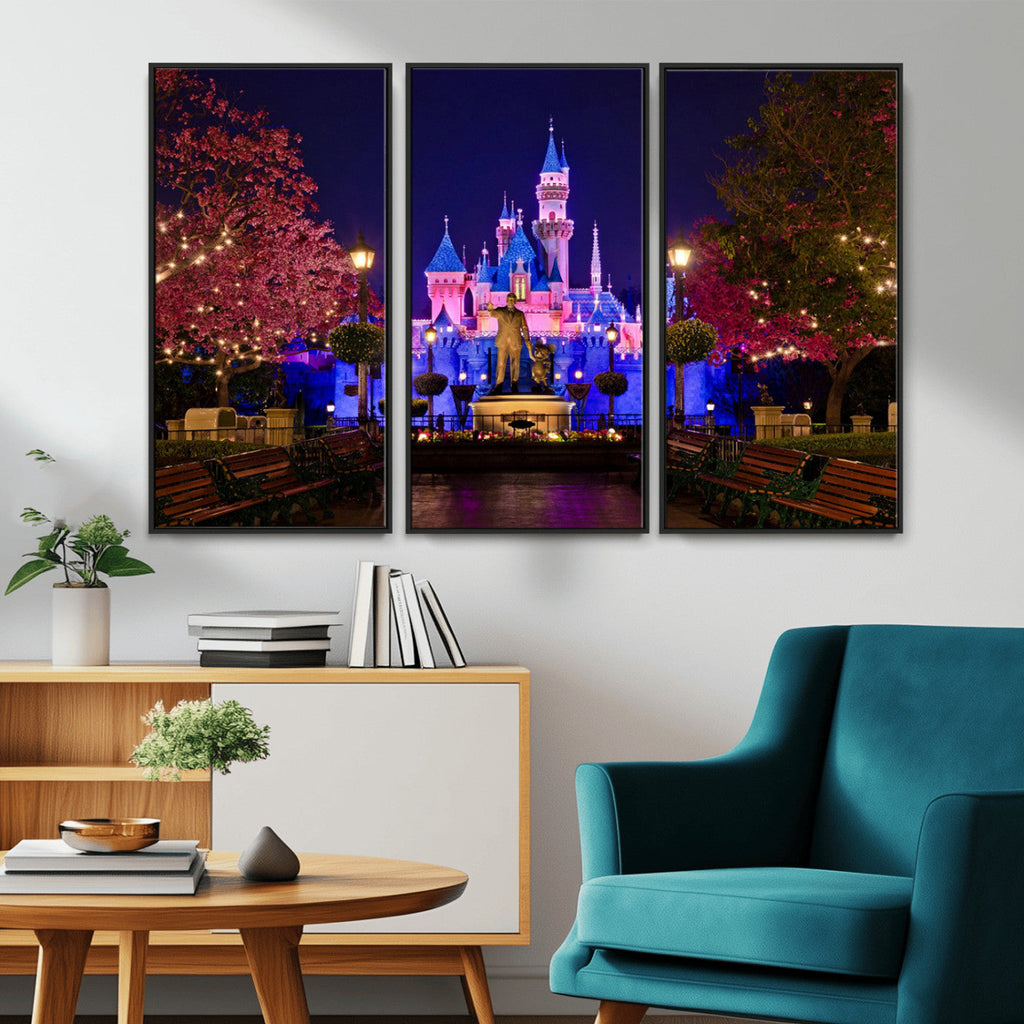 Disney Castle Wall Art | Framed Magic Kingdom Canvas