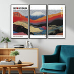 Framed Yayoi Kusama 1986 Wall Art Print | Japanese Wabi Sabi Vibrant Abstract Landscape Canvas