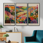 Framed Yayoi Kusama 1986 Wall Art Print | Japanese Wabi Sabi Vibrant Abstract Landscape Canvas