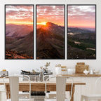Mountain Sunrise Wall Art Canvas Print | Alpine Ridge Morning Light