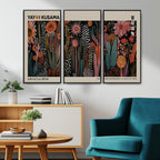 Modern Japanese Wall Art Canvas Print, Framed Abstract Mount Fuji Zen Landscape