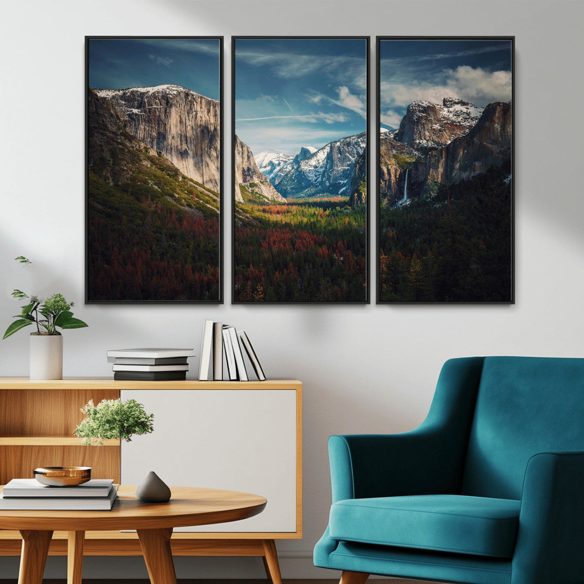 Yosemite National Park Wall Art Canvas Print, Framed El Capitan Mountain Landscape