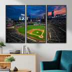 Target Field Wall Art Canvas Print, Baseball Stadium Scene