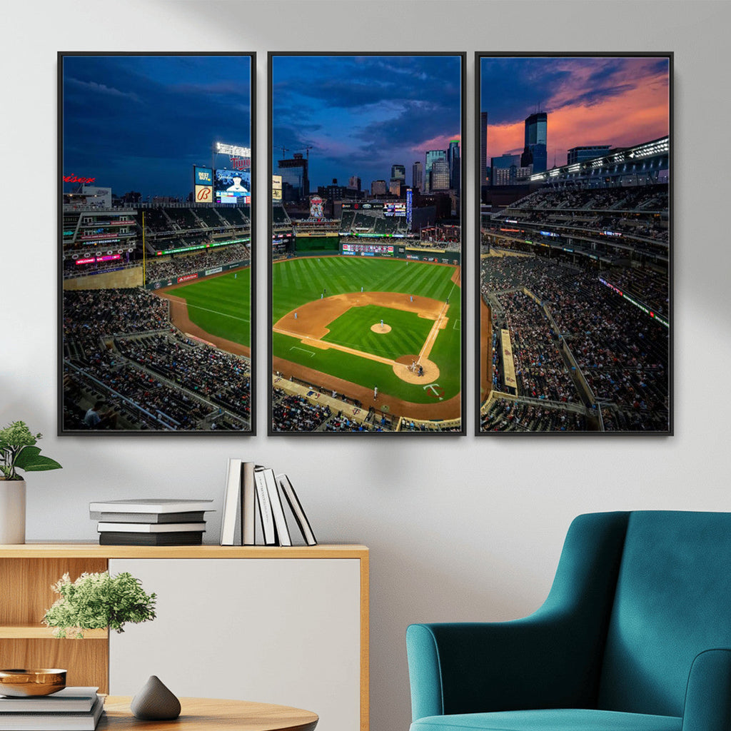 Target Field Wall Art Canvas Print, Baseball Stadium