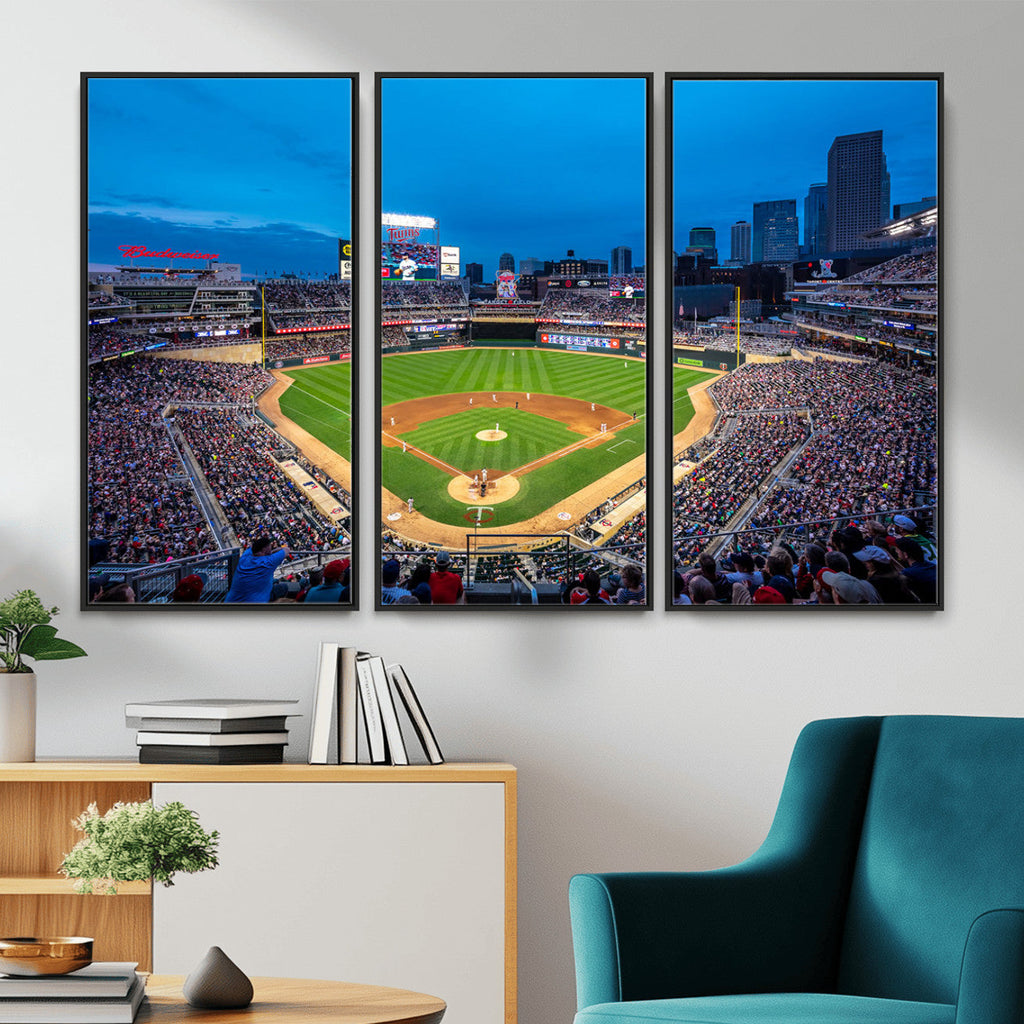 Target Field Stadium Wall Art Canvas Print, Minnesota Twins
