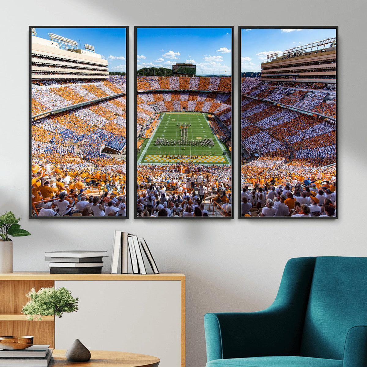 Tennessee Neyland Stadium Wall Art, Sports Arena Canvas, Framed and Ready to Hang