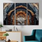 Abstract Wood Grain Canvas Print, Tree Ring Pattern Wall Art, Extra Large Living Room Wall Decor