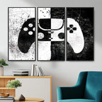 Abstract Gaming Controller Wall Art Canvas Print