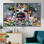 Graffiti Dog Wall Art Decor for Teen Bedroom | Abstract Graffiti Animal Canvas