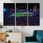 Ole Miss Rebels Vaught Hemingway Stadium Wall Art Canvas Print