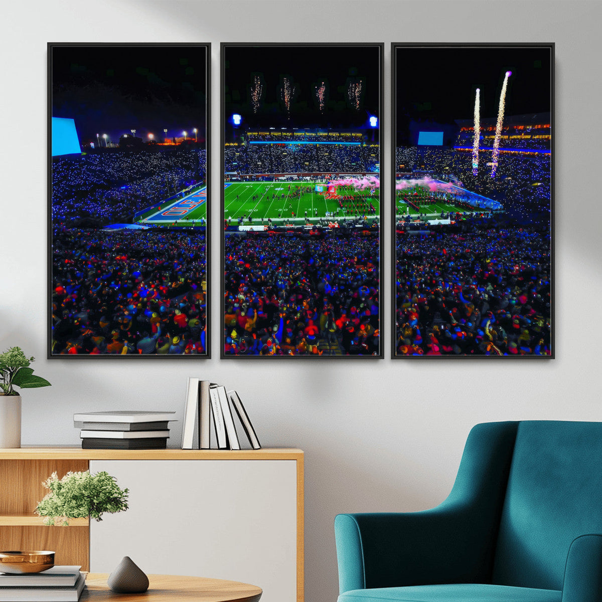 Ole Miss Rebels Vaught Hemingway Stadium Wall Art Canvas Print