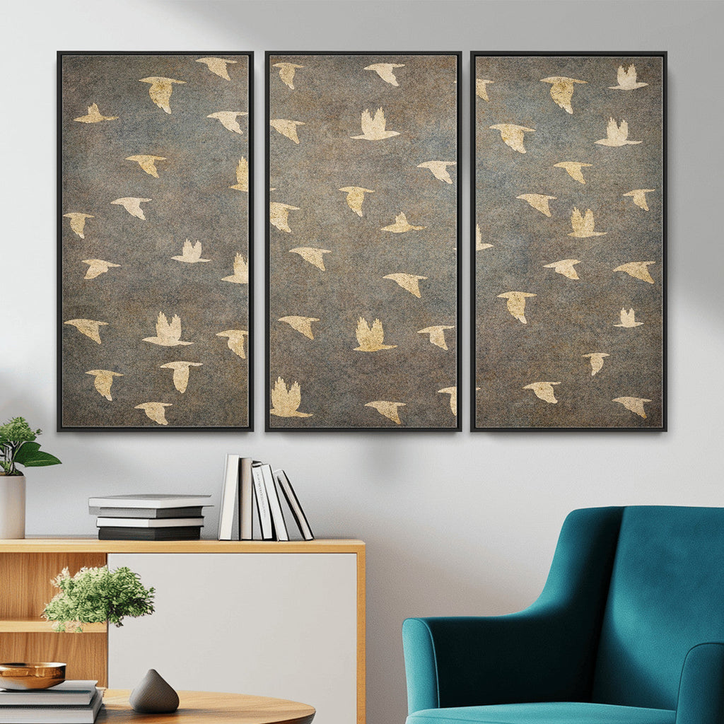 Abstract Birds Wall Art Canvas Print