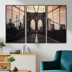 Brooklyn Bridge Canvas Wall Art, New York City Skyline Photography