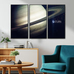 Framed Saturn Wall Art Canvas Print