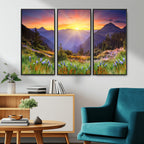 Mountain and Spring Wall Art Canvas Print