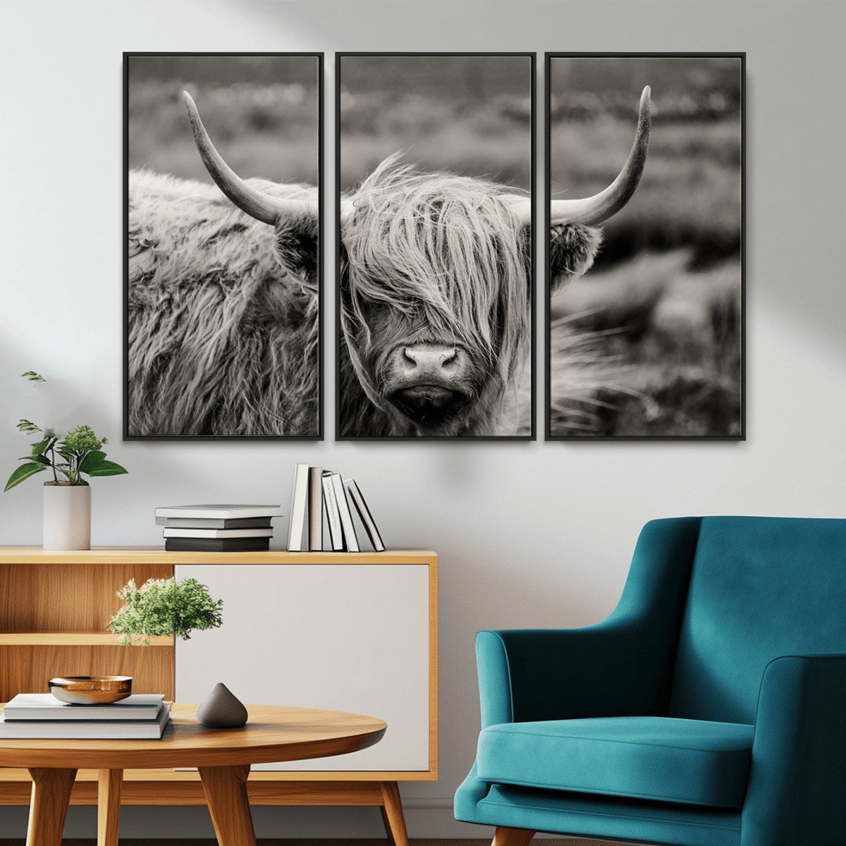 Cow Focus Canvas Wall Art Print