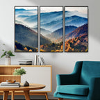 Mountains Forest Autumn Wall Art Canvas Print