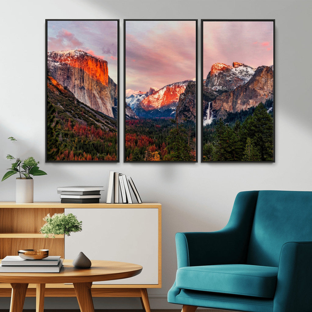 Yosemite Half Dome Wall Art Canvas Print El Capitan