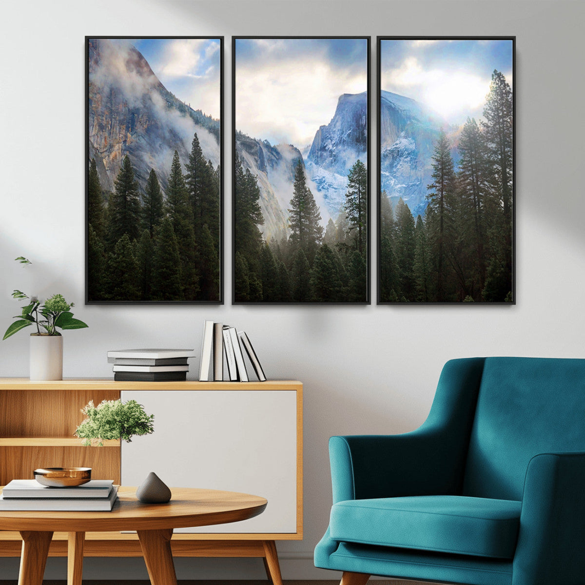 Half Dome Yosemite California Wall Art Canvas Print El Capitan