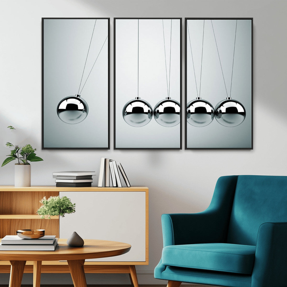 Newton's Cradle Wall Art Canvas Print | Framed Newton Cradle Wall Art