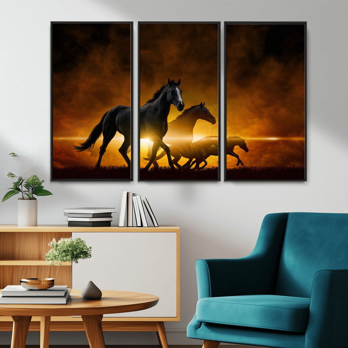 Horse Wall Art Canvas Print, Multi Panel Animal Canvas Print